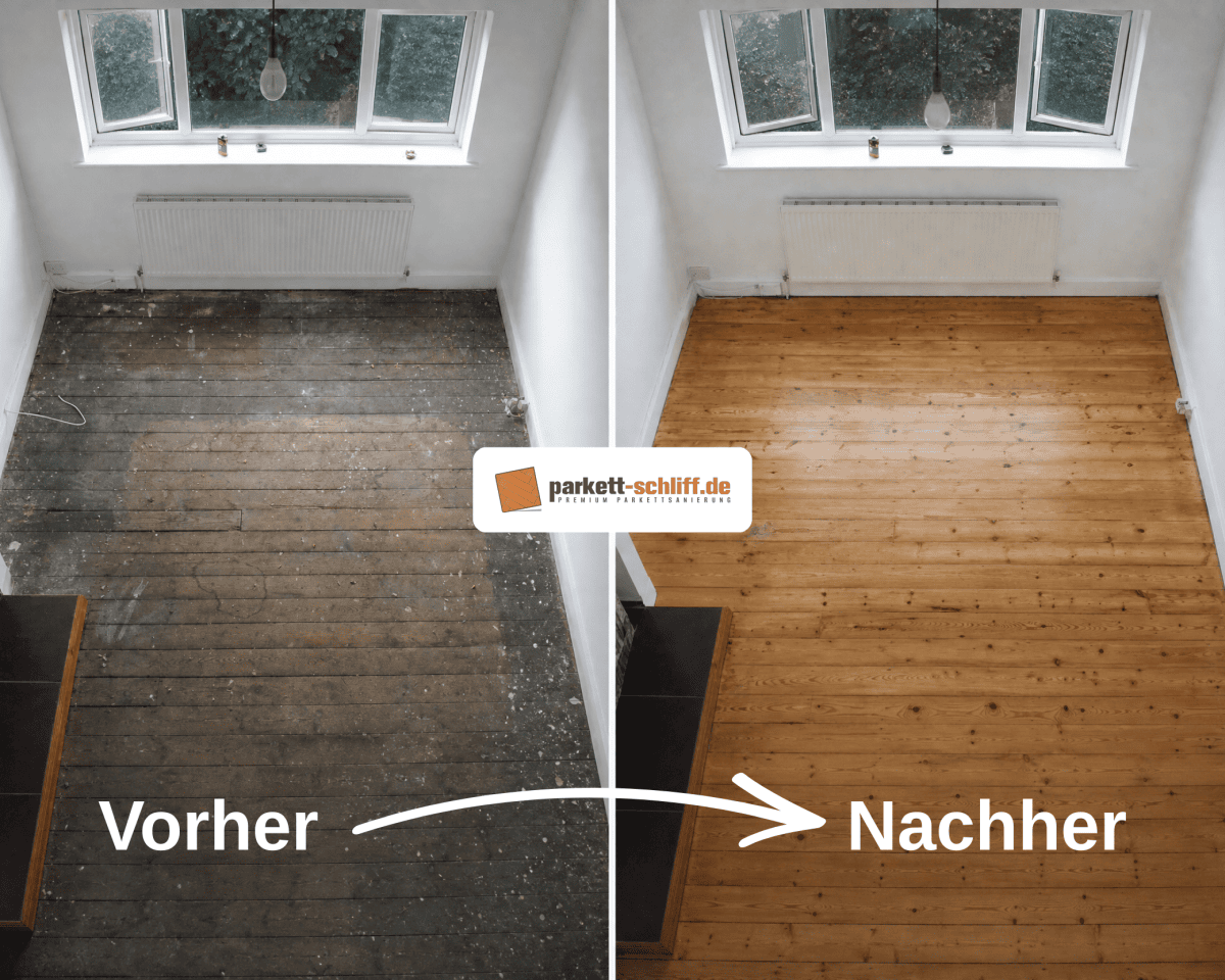 Dielen schleifen mit dem Walzenschleifer